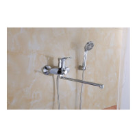 Смеситель для ванны MYNAH поворотный плоский излив, длиной 400 мм, латунь M2201