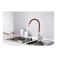 Смеситель для кухни MYNAH с гибким силиконовым изливом, керамический картридж M58301U