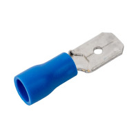 Разъём DORI плоский изолированный штекер 6,3 мм 1,5-2,5 мм2 РПИп 100 шт 44628