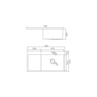 Комплект кухонная мойка из нержавеющей стали WISENT 7851B-R с PVD покрытием WS37851B-R/WGER019B/W302644B