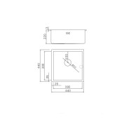 Комплект кухонная мойка из нержавеющей стали WISENT WISEN WS34444 44x44 см WS34444/WGER013/W302644