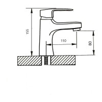 Смеситель для умывальника WISENT WP10205