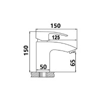 Смеситель для умывальника WISENT WP10225