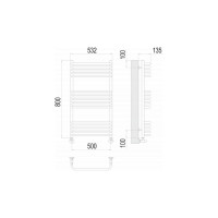 Полотенцесушитель водяной Terminus & Стандарт П16 500x800 4670078529794
