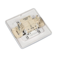 1-клавишный переключатель Systeme Electric Blanca с/у алюминий, с подсветкой, 10А BLNVS010613