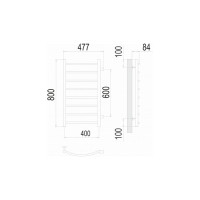 Полотенцесушитель водяной Классик П8 400x800 бп600 Terminus 4670078530240