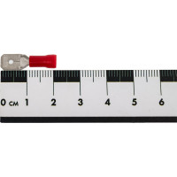 Плоский изолированный наконечник с манжетой папа KLR RFE-1638 6,35x0,8 Красный НУ=100шт 6701638