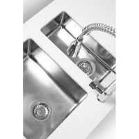 Мойка ALVEUS KOMBINO 10 SAT-90 180х400х144 мм, в комплекте с сифоном 1102384 1100233