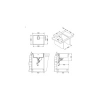 Мойка ALVEUS QUADRIX 50 GRANITAL+ PEBBLE-G02M 560х460х200 мм, с сифоном 1133398 1108035