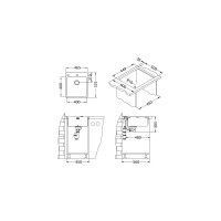 Мойка ALVEUS PURE 20 KMB-90 465х525 мм, 1X в комплекте с сифоном 1127252 1103608