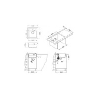 Мойка ALVEUS GRANITAL ATROx 20 TERRA - G22 470x500 1x в комплекте с сифоном 1132823 1131987