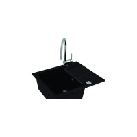 Мойка ALVEUS GRANITAL CADIT 10 CARBON-G91 590х500, 1X в комплекте с сифоном 1132823 1132021