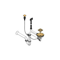 Выпуск для мойки ALVEUS POP UP COPPER квадратный, с вертикальным переливом 1127155