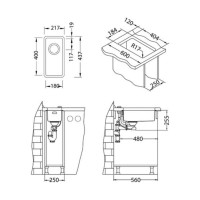 Мойка ALVEUS KOMBINO 10 MONARCH ANTRACITE SAT-90 217x437x140 U в комплекте с выпуском, без сифона 1122671