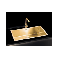 Мойка ALVEUS QUADRIx MONARCH 60 BRONZE 740x400x200 в комплекте с выпуском, без сифона 1117479