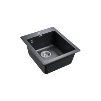 Гранитная мойка Paulmark KANTE 40 черный, 415х490 мм PM104249-BL