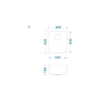 Мойка ALVEUS VARIANT 40 SAT-90 340х400х185 мм, в комплекте с сифоном 1102384 1009013