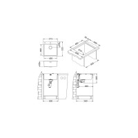 Мойка ALVEUS PURE 30 KMB-90 515X525 мм, 1X в комплекте с сифоном 1127252 1103609