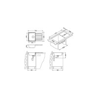 Мойка ALVEUS LINE 80 NAT-90 790х500 мм, 1X в комплекте с сифоном 1130551 1066750