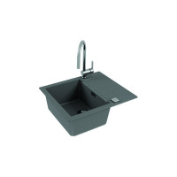 Мойка ALVEUS GRANITAL CADIT 10 CONCRETE-G81 590х500, 1X в комплекте с сифоном 1132823 1132020