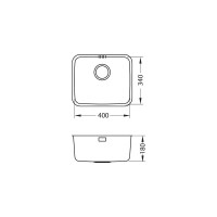 Мойка ALVEUS LUNO 20 SAT 90 FI 340x400 в комплекте с сифоном 1102384 1128740