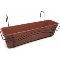 Корзина-крепление для балконного ящика 50 см, 3 шт. + керамзит 5-10, 2л Удачный Сезон 10002-3