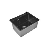 Комплект кухонная мойка из нержавеющей стали WISENT WS35848B/WGER019B/W405B