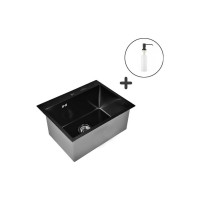 Комплект кухонная мойка из нержавеющей стали WISENT WS35848B/WGER019B/W405B