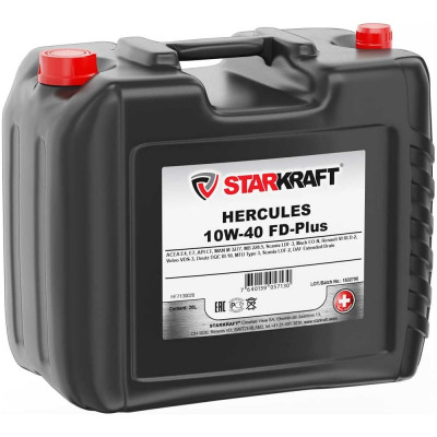 Синтетическое моторное масло STARKRAFT hercules 10w-40 fd-plus HF7130020