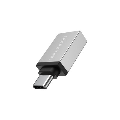 Borofone Otg адаптер bv3 usb-a/type-c (серебряный) 0L-00043180