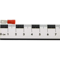 Плоский изолированный наконечник с манжетой KLR RFE-1488 папа 4,8x0,8 Красный НУ=100шт 6701488