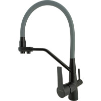 Смеситель для кухни Rainsberg с силиконовым гибким изливом, черный R603CK-5