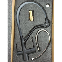 Смеситель для кухни Rainsberg с силиконовым гибким изливом, черный R603CK-5