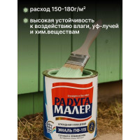 Краска быстросохнущая, атмосферостойкая Радугамалер ПФ-115 ГОСТ фисташковая 0,9 кг 4640000600051