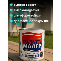 Краска быстросохнущая, атмосферостойкая Радугамалер ПФ-115 ГОСТ бирюзовая 0,9 кг 4650001271808