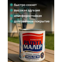 Краска быстросохнущая, атмосферостойкая Радугамалер ПФ-115 ГОСТ морская волна 0,9 кг 4650001273130