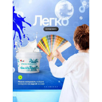 Краска моющаяся быстросохнущая, акриловая, полуматовое покрытие КР 7 кг, белый 4610044291003 4300009166