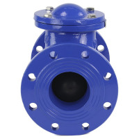 Клапан обратный шаровой GGG50-NBR-SHORT Ду250 DN.ru Ру16 фланцевый, чугунный D100-01527