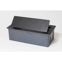 Люк на 3 поста SPL 45x45, металл, черный с пластиковой коробкой, IP40 300013
