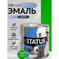Краска  атмосферостойкая Радугамалер STATUS ПФ-115 парижская зелень 0,8 кг 4640000601461