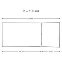 Двухэлементная магнитно-маркерная доска BoardSYS створка справа, 100x225 30ДЭ-225Фпр