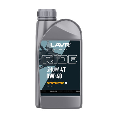 Моторное масло MOTO RIDE SNOW 4T 0W40 SN, 1 л LAVR Ln7763