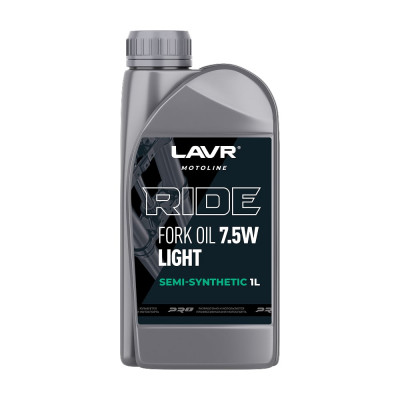 Вилочное масло LAVR RIDE Fork oil 7,5W MOTO, 1 л Ln7783