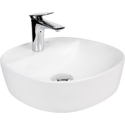 Раковина накладная 41х41х11,5см белая с отверстием под смеситель S01-410