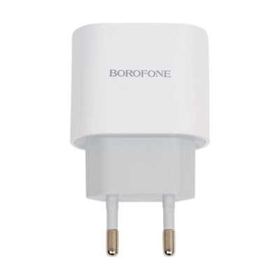 СЗУ Borofone ba62a wiseacre 1xusb + usb-c, 2,4a (белый) 0L-00054440