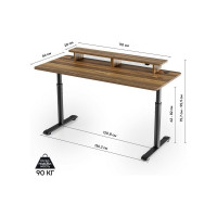 Стол для компьютера с регулировкой высоты EUREKA ERK-IMOD-60RW