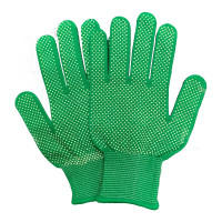 Перчатки рабочие МИКРОТАЧ зеленые нейлоновые с ПВХ покрытием размер S 20 пар Master-Pro® 2513-NPVC-GRN-S-20