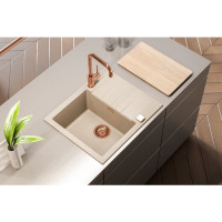Выпуск для мойки с вертикальным переливом ALVEUS pop up copper с рамкой и заглушкой 1144851