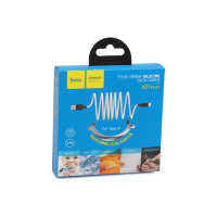 Usb кабель Hoco x21 plus silicone type-c, 3а, 1м, силикон, белый/черный 0L-00048588