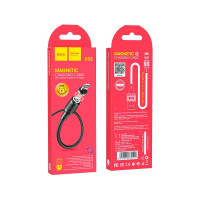 Usb кабель Hoco x52 sereno lightning 8-pin, 2.4а, магнитный, 1м, pvc, черный 0L-00049865
